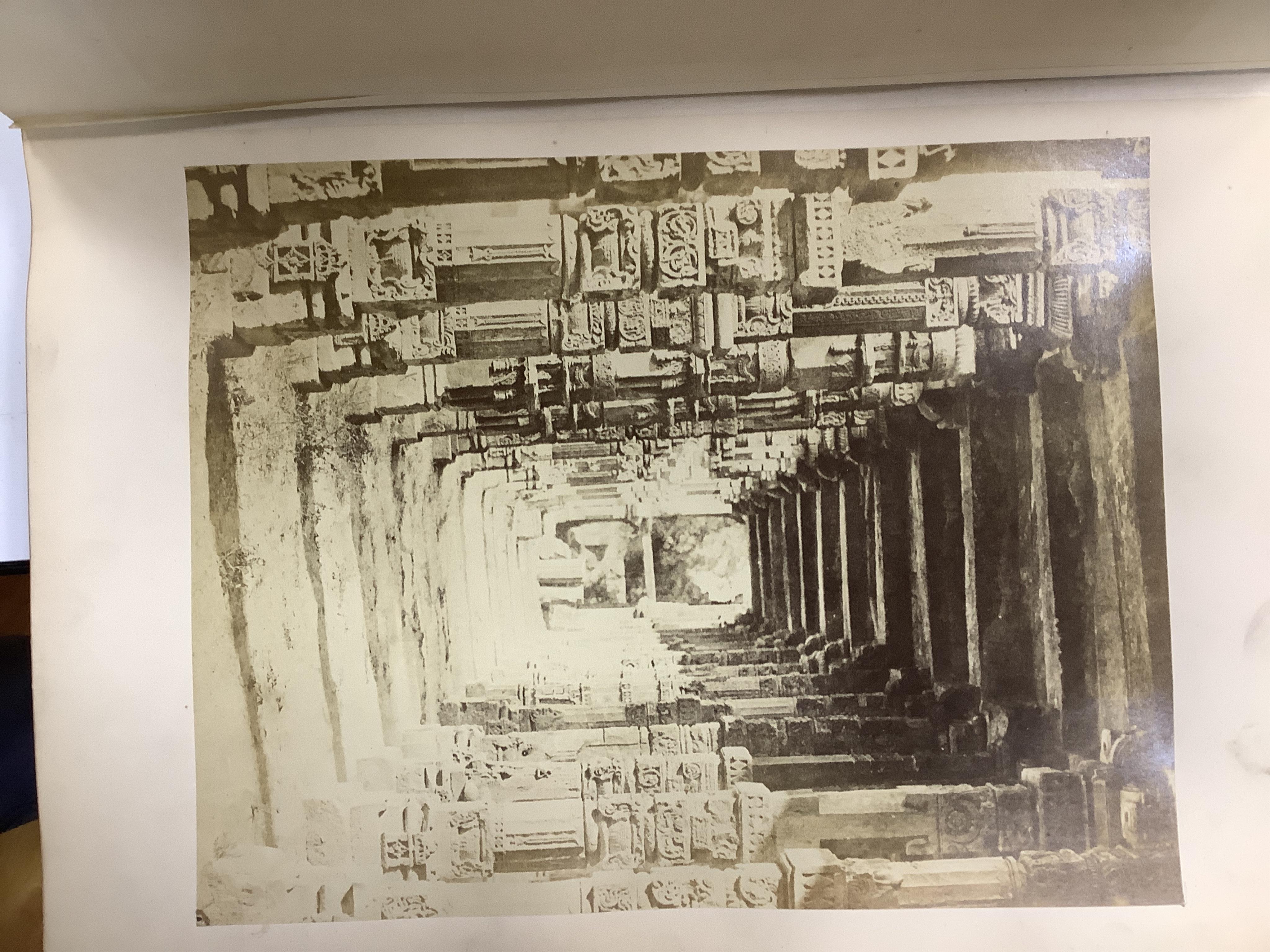 Photograph Albums - four miscellaneous, mostly travel: G.B. (some seaside and harbours), Europe and India; some cabinet portraits; mostly 16 x 22cms. (et infra); various leather bindings. later 19th and earlier 20th cent